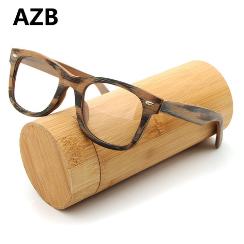 Wood Square Glasses