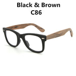Wood Square Glasses