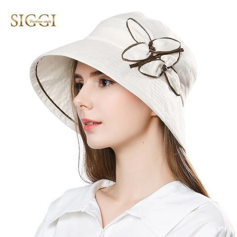 Womens Linen Sun Hat